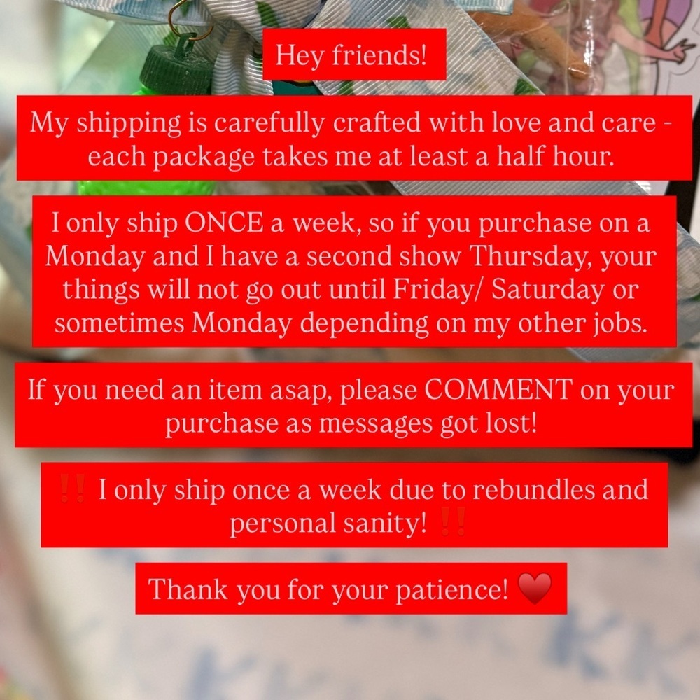 Shipping information!